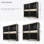 Miya 8/6/5x8ft Anti-Jump Sliding Doors Wardrobe | 140-09