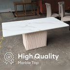 Jaslene 6/8s Marble Dining Set | 156-52