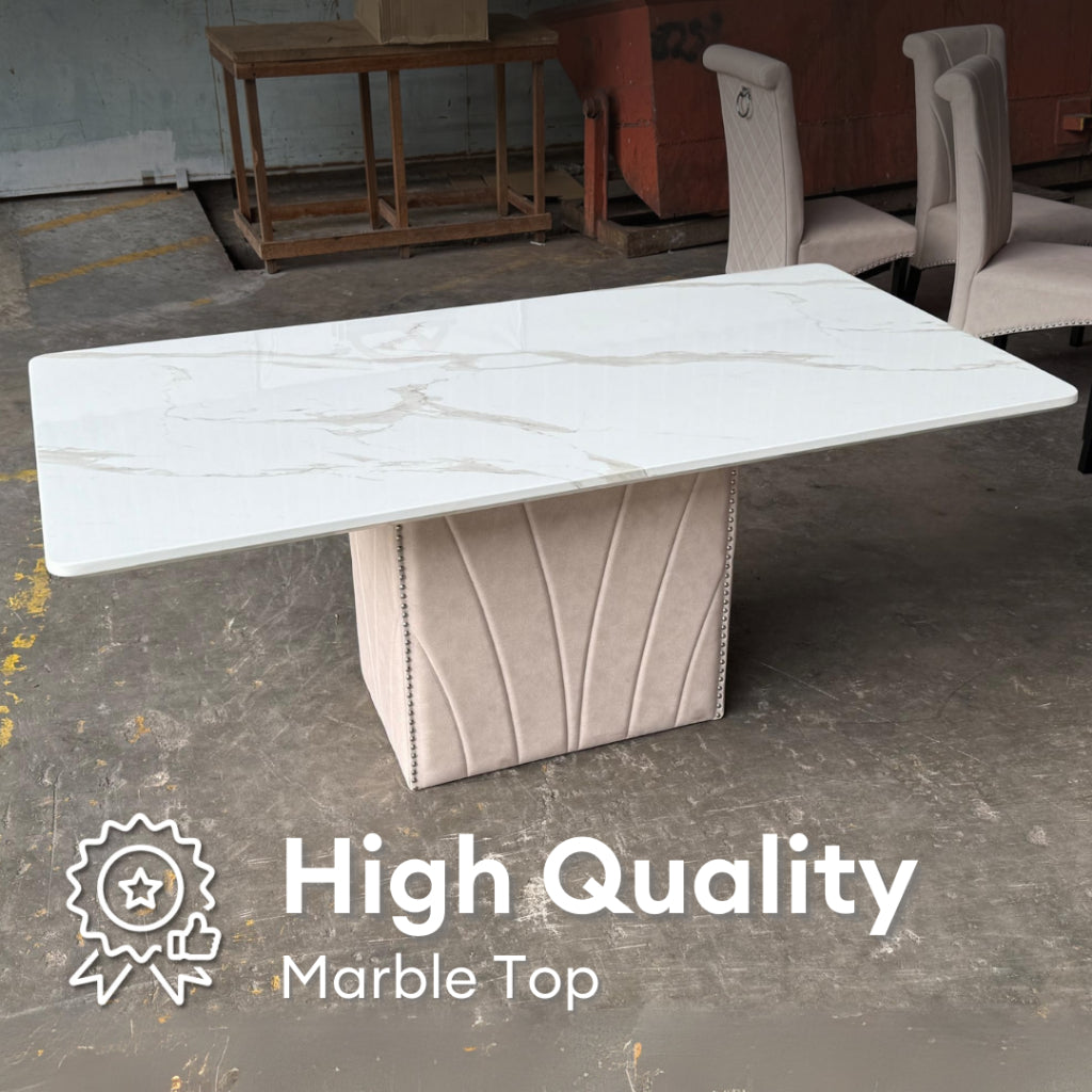 Jaslene 6/8s Marble Dining Set | 156-52
