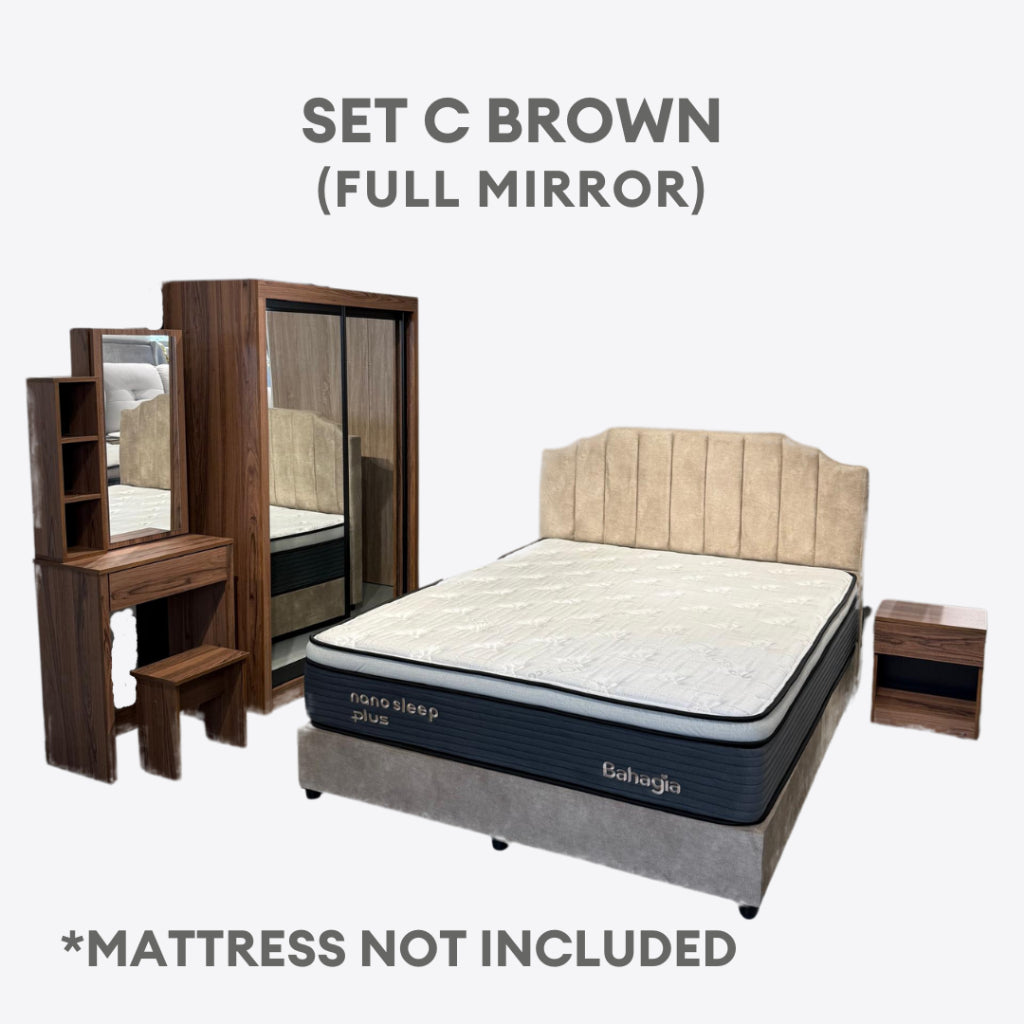 Xavier Brown Bedroom Set of 5 - 4x6ft | 150-33