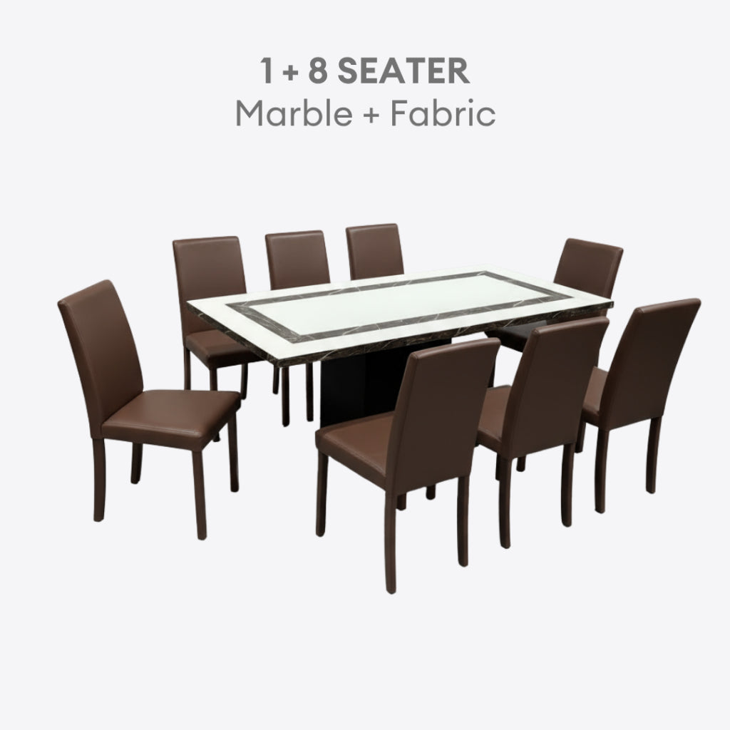 Esmé 6/8s Marble Dining Table Set | 156-67