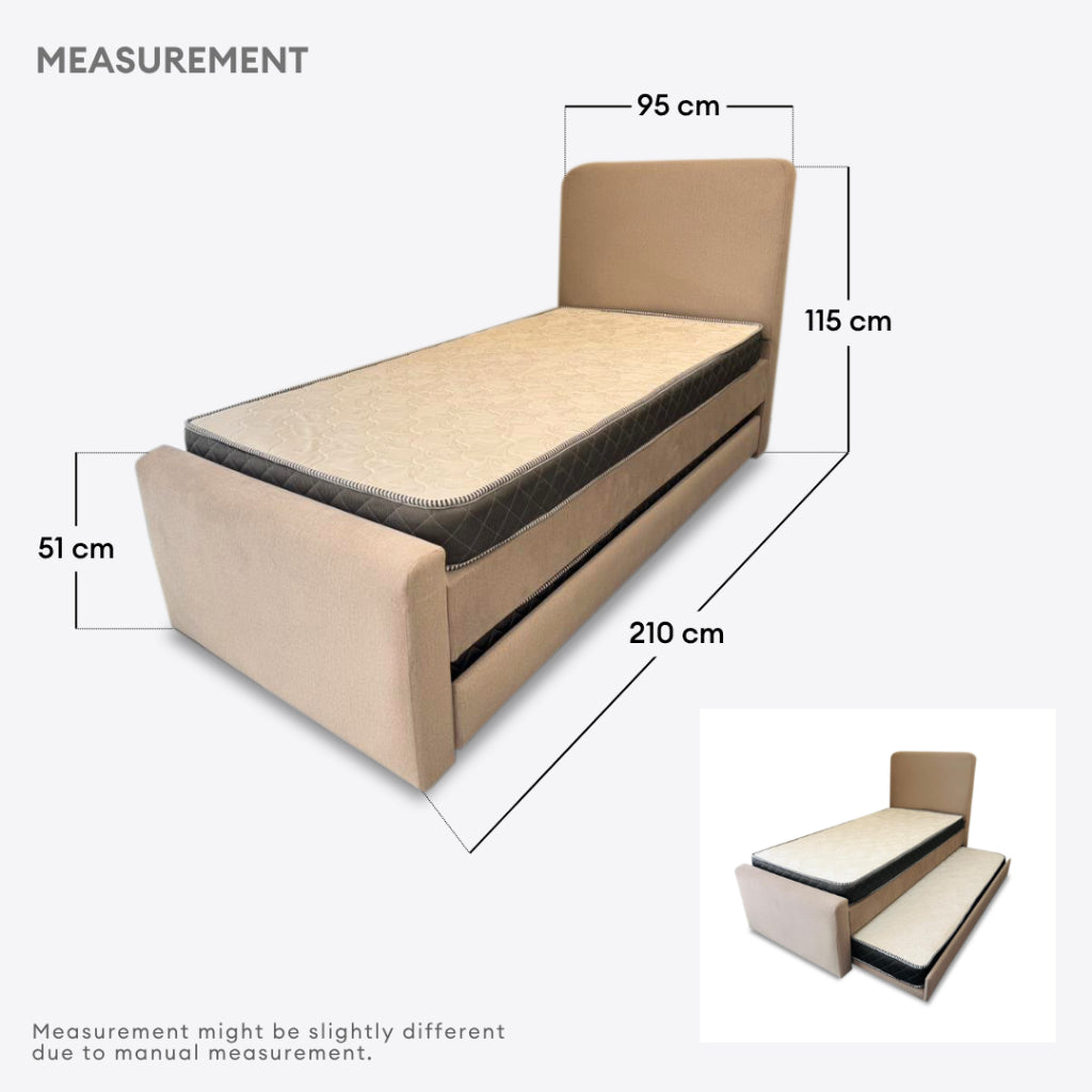 Zenon Single Pullout Bedframe FREE 2 Mattreses | 151-33