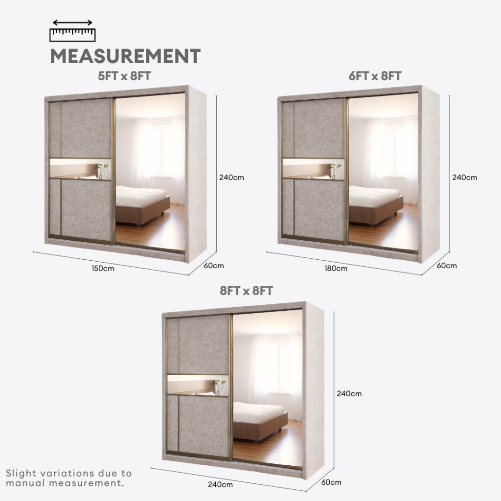 Ford 5/6/8 x 8ft Wardrobe - Plain Door | B 22-66