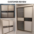 Kolva 8/6/5x8ft LED light Anti-Jump Sliding Doors Wardrobe | 140-28