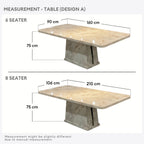 Leona Marble Dining Table - 6/8s | 71-17