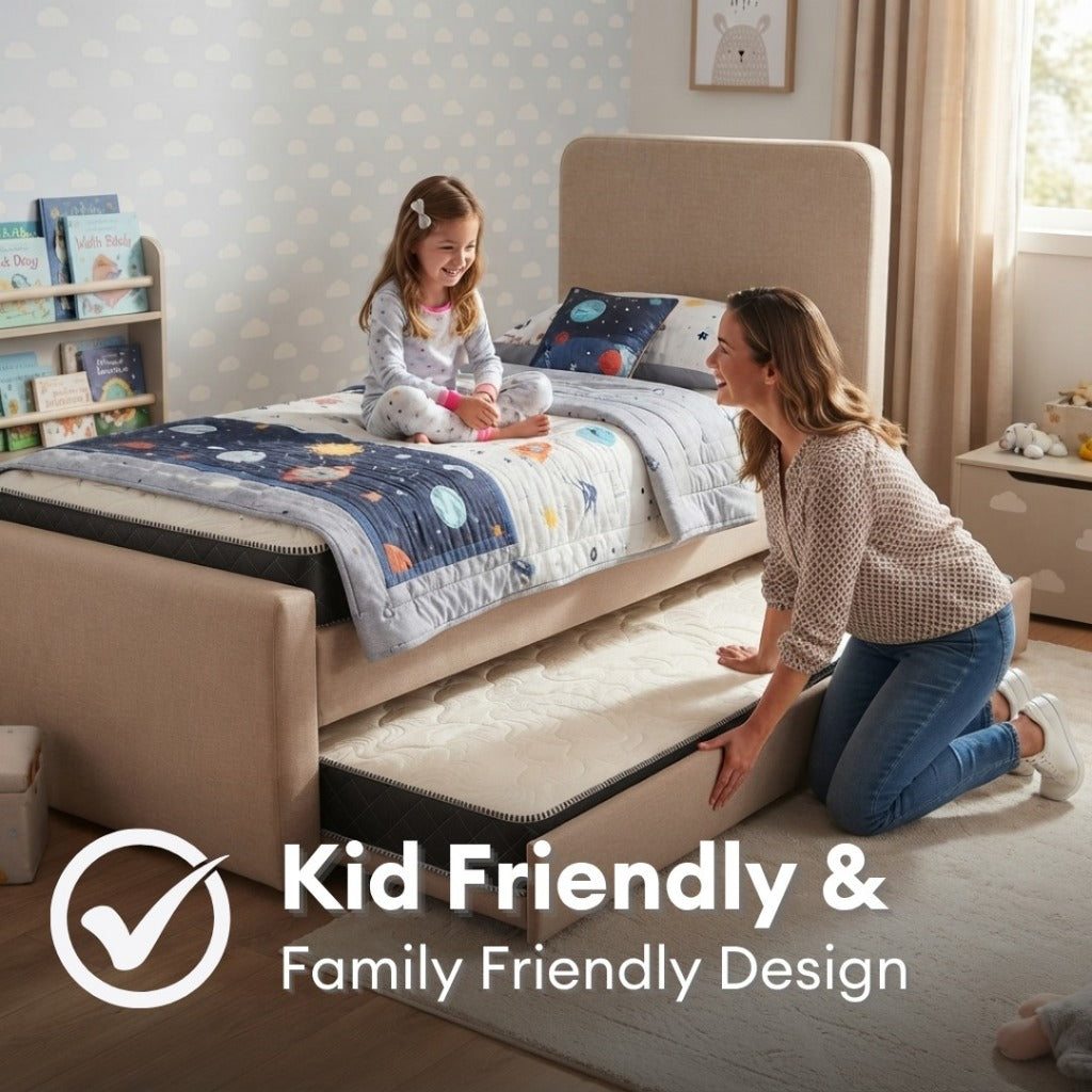 Zenon Single Pullout Bedframe FREE 2 Mattreses | 151-33