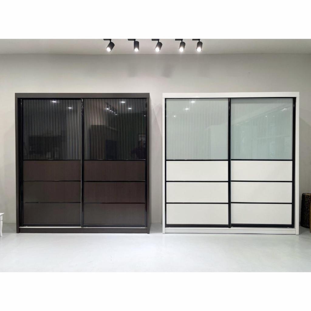 Malix 8/6x8ft Anti-Jump Sliding Door Wardrobe | 131-08