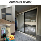Kolva 8/6/5x8ft LED light Anti-Jump Sliding Doors Wardrobe | 140-28