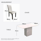 Jade Marble 4/6s Dining Table | 96-16