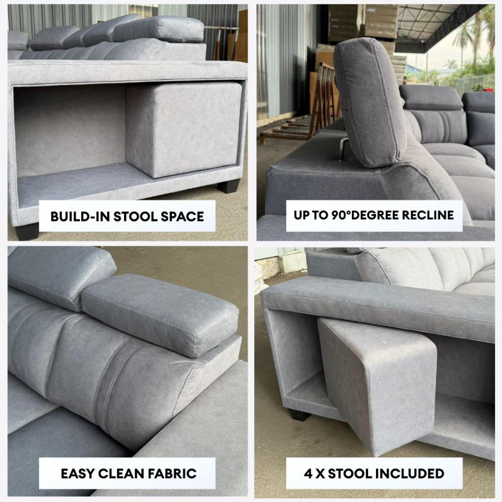 Hunter 6 Seater C-Shape Sofa | 149-22