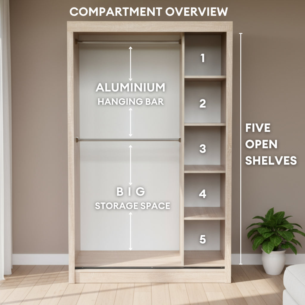 Xavier Brown Bedroom Set of 5 - 4x6ft | 150-33
