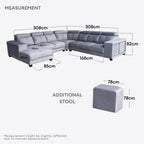 Hunter 6 Seater C-Shape Sofa | 149-22