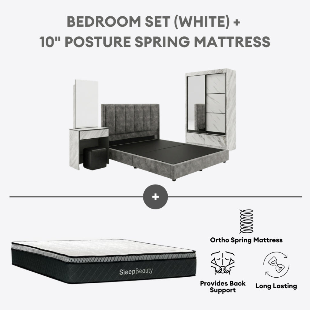 Zyphr White Bedroom Set of 3 - 4x6ft | 140-43 + 151-06