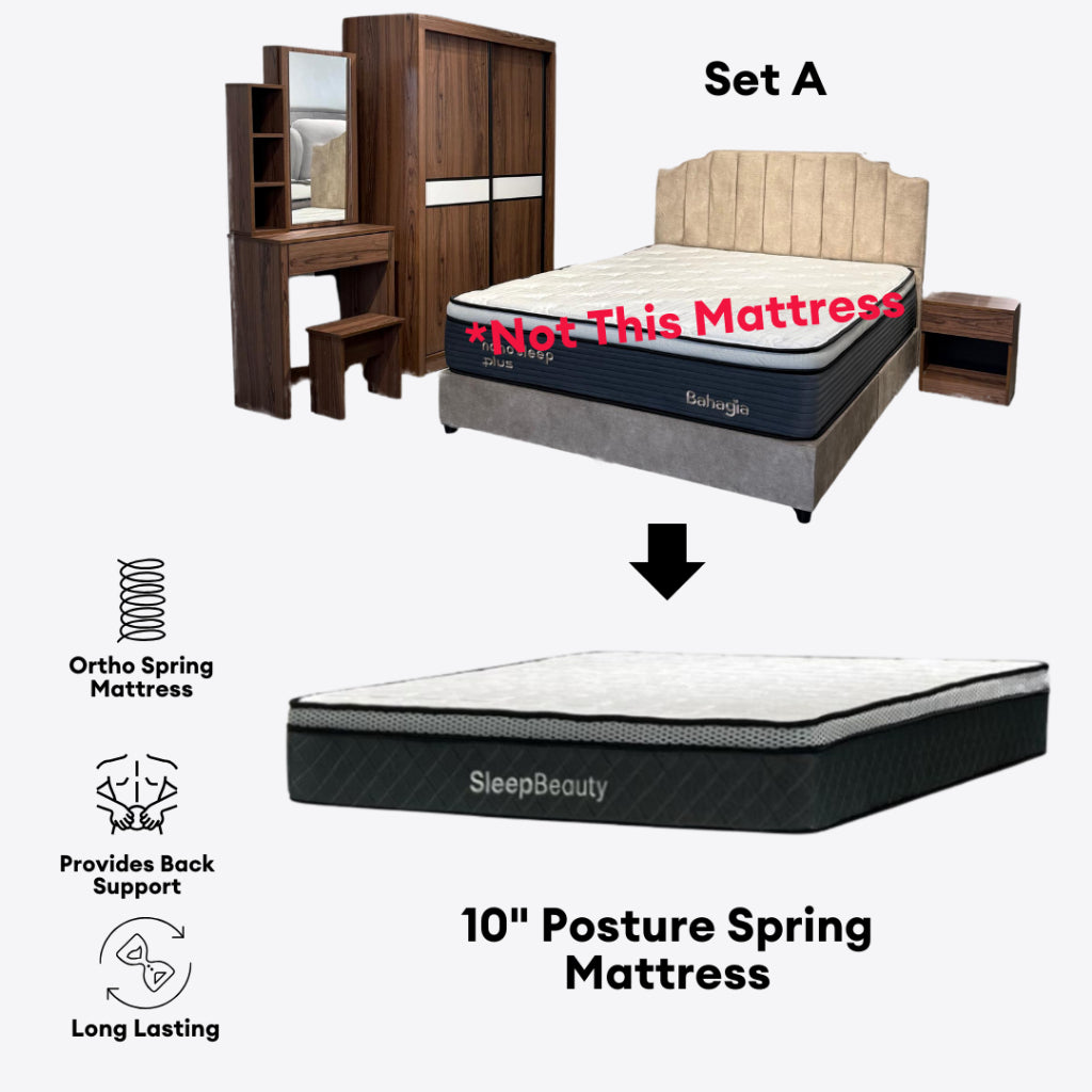 Xavier Brown Bedroom Set of 5 - 4x6ft | 150-33