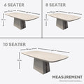 Louise Marble Dining Table - 6/8/10s | LC05-01
