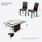 Esmé 6/8s Marble Dining Table Set | 156-67