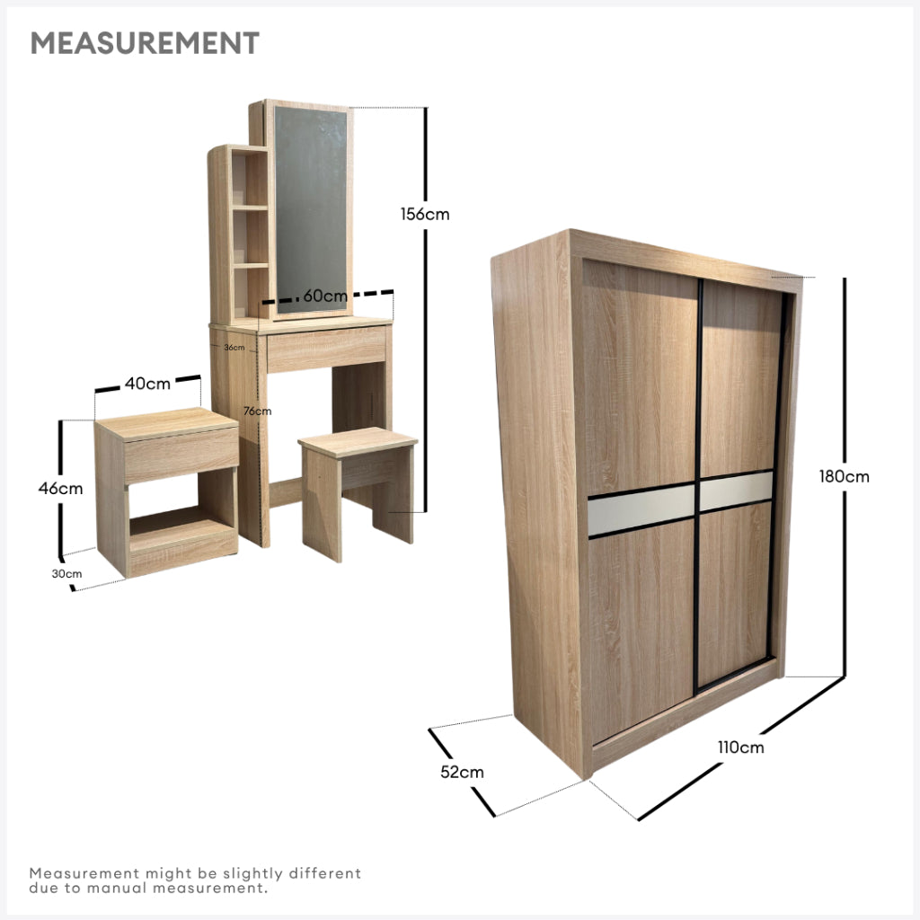 Xavier Brown Bedroom Set of 5 - 4x6ft | 150-33