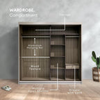 Mason 6/8x8ft Full Mirror Wardrobe | 131-20