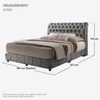 Ariessa Chesterfield King/Queen Bedframe | 141-15