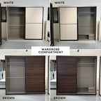 Novo 8/6/5x8ft Anti Jump Sliding Doors Wardrobe | 140-39