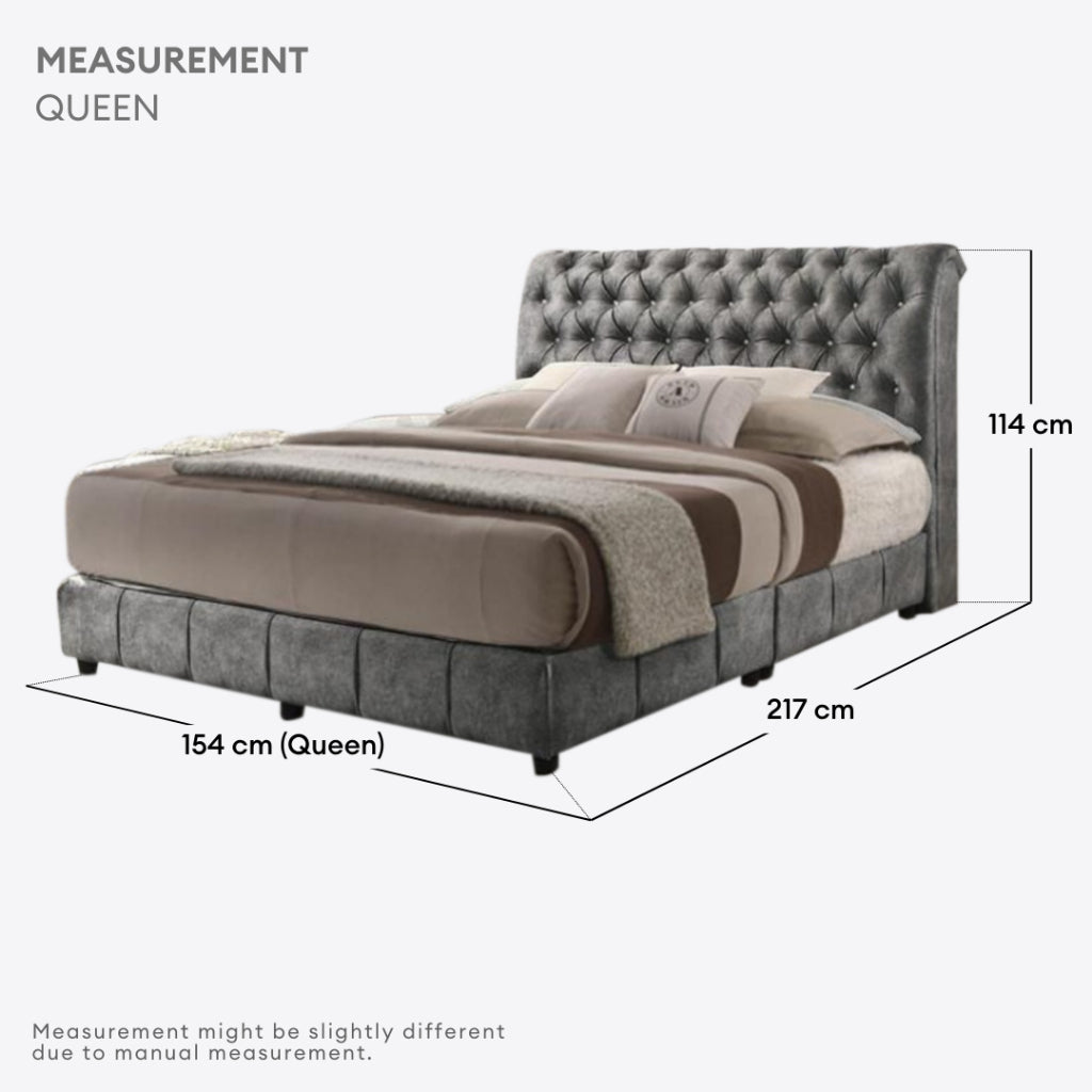 Ariessa Chesterfield King/Queen Bedframe | 141-15