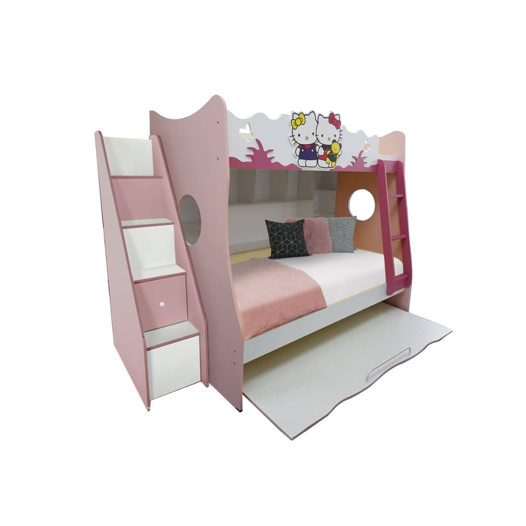Ze Children Double Decker Bedframe | Hello Kitty/Sports Car | 131-01/02