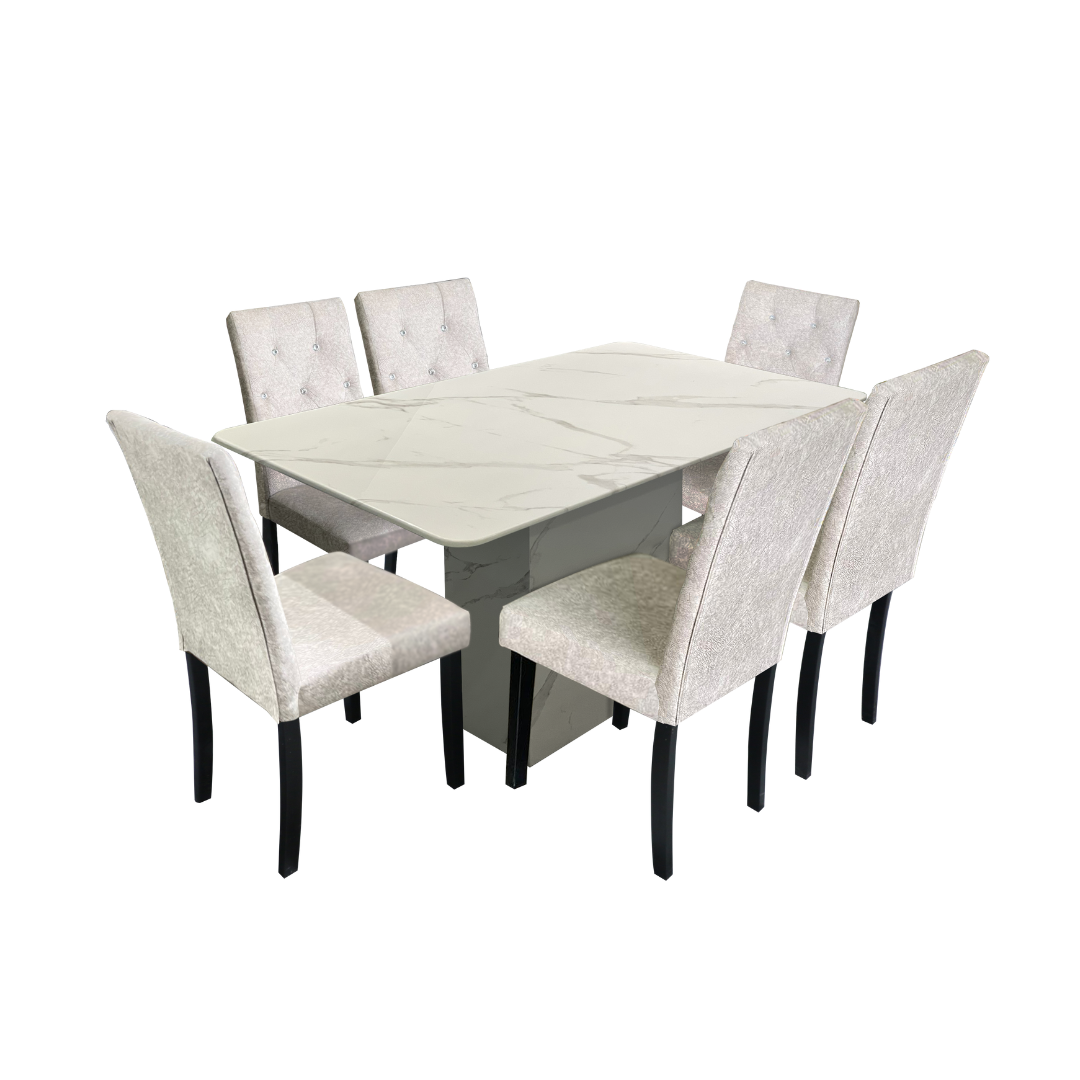 Belmond Marble Table Dining Set 1+6